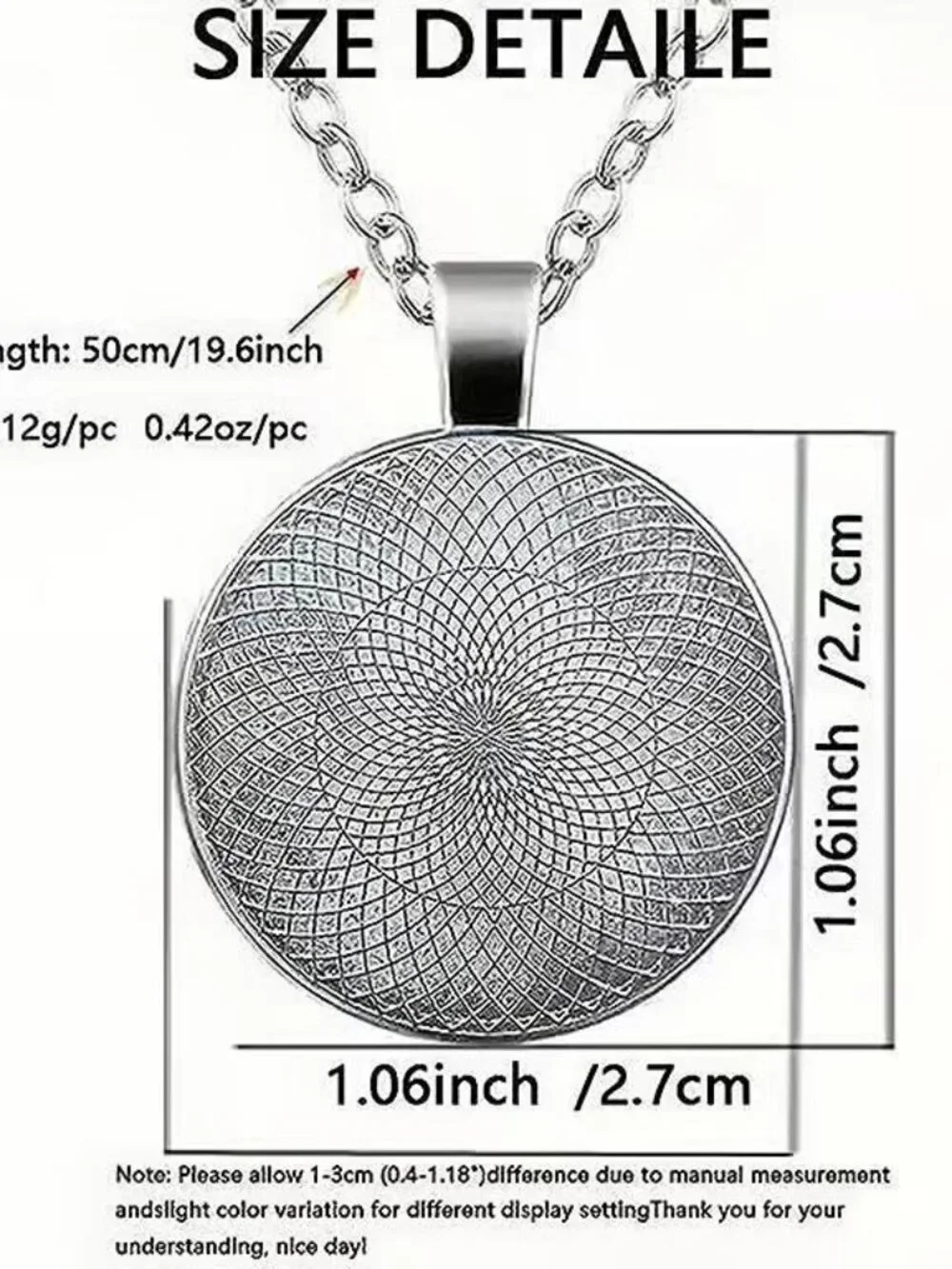 Silver OWL Glass Cabochon Pendant Necklace